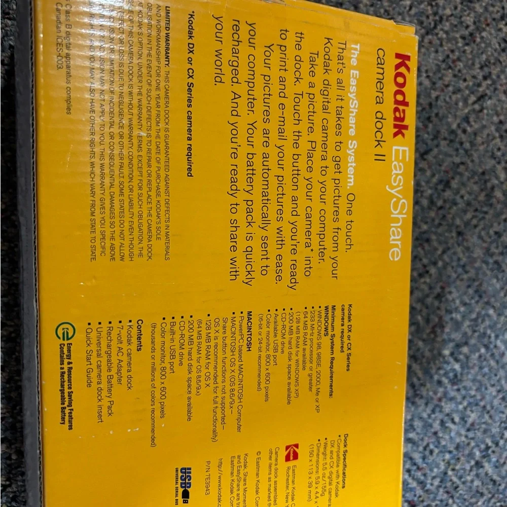 KODAK EASY SHARE 3 PC LOT NIB ORIGINAL OWNER DOCK CAMERA ACCESSORIES ETC